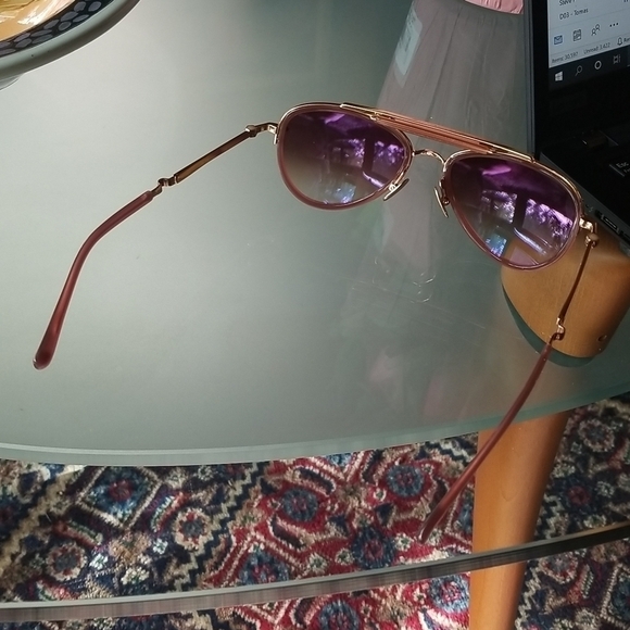 ?MR LEIGHT? Doheny SL Sunglasses ~ Aviator Rosewood NWOT main image 6